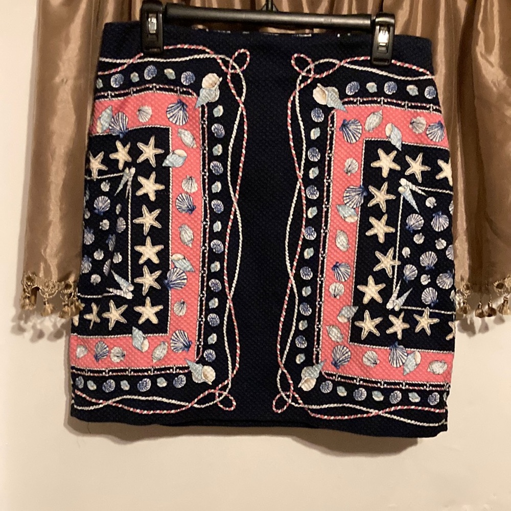 Nautical Print Fully Lined Skirt Size 8